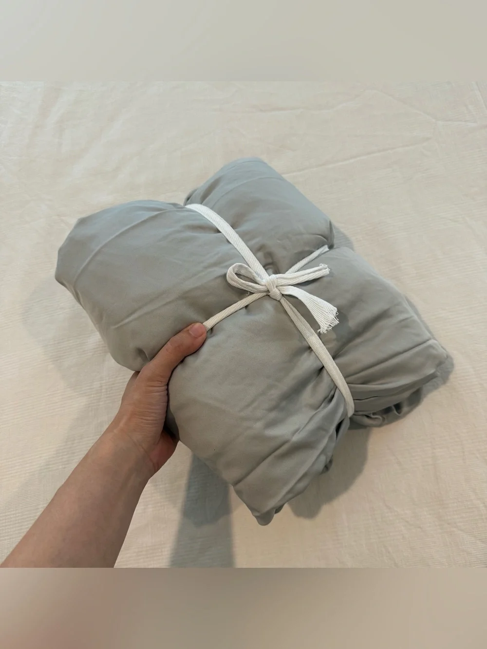 New Quince 4-piece Bamboo Sheet Set Full Size - Light Grey MSRP $124